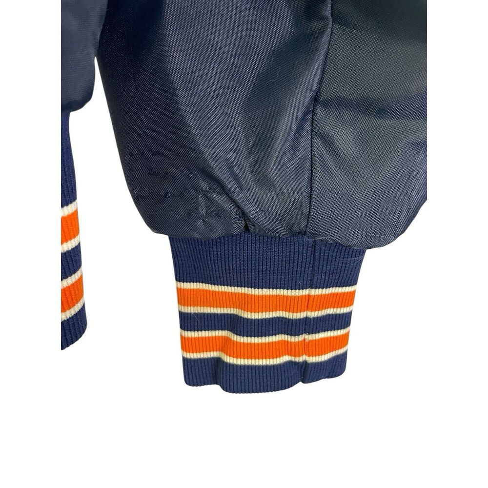 Vintage 80s Illinois Fighting Illini Jacket Full Zip Blue Youth L - U of I - USA - Picture 4 of 14